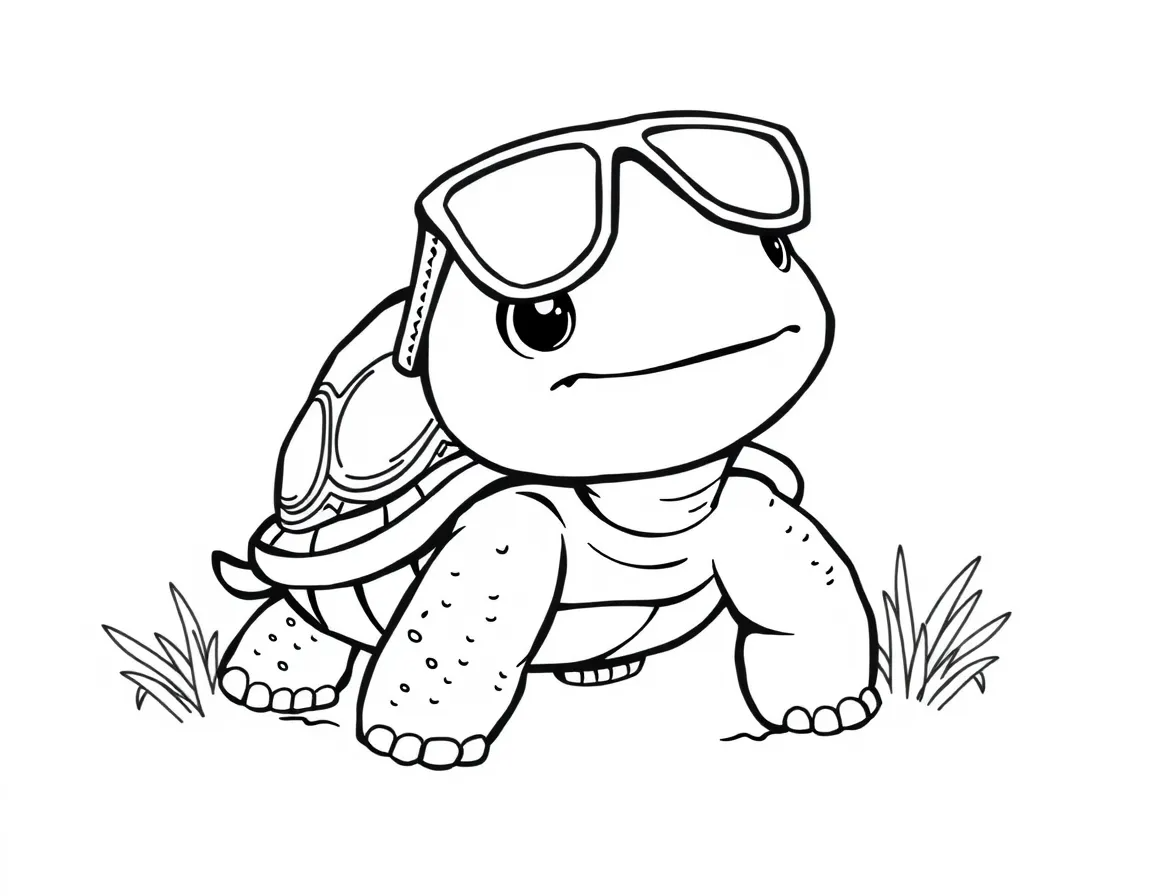 turtle fun coloring book