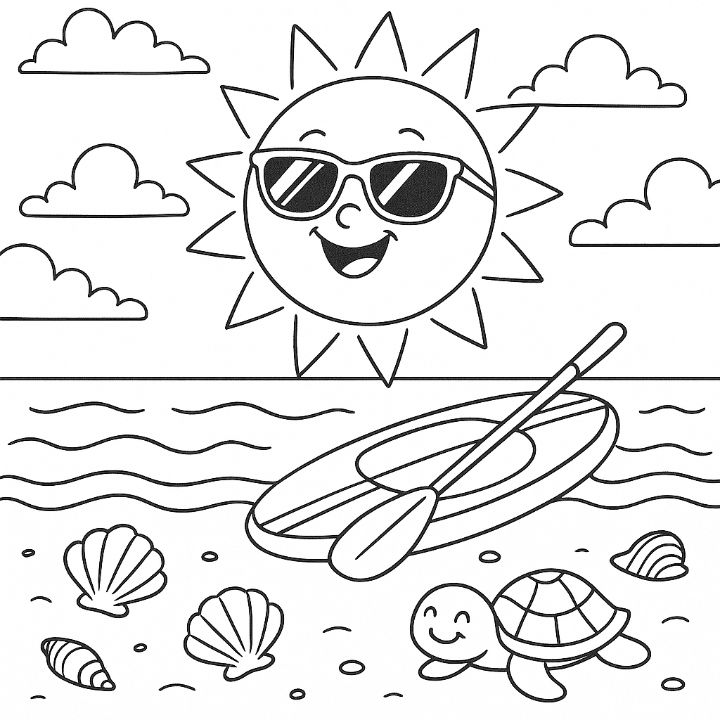 Free 3-Page Summer Coloring Pack!