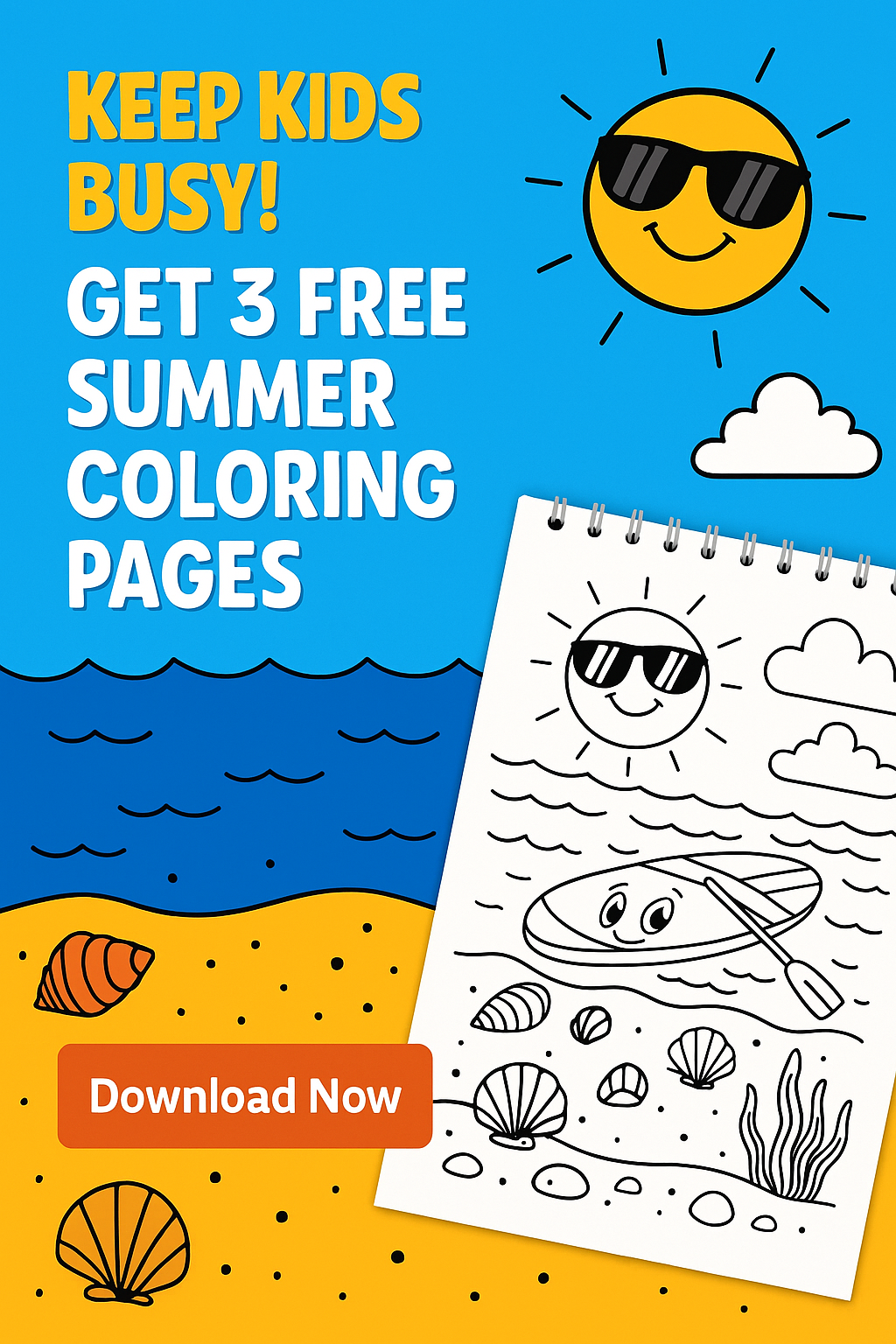 Summer Vacation Coloring Fun